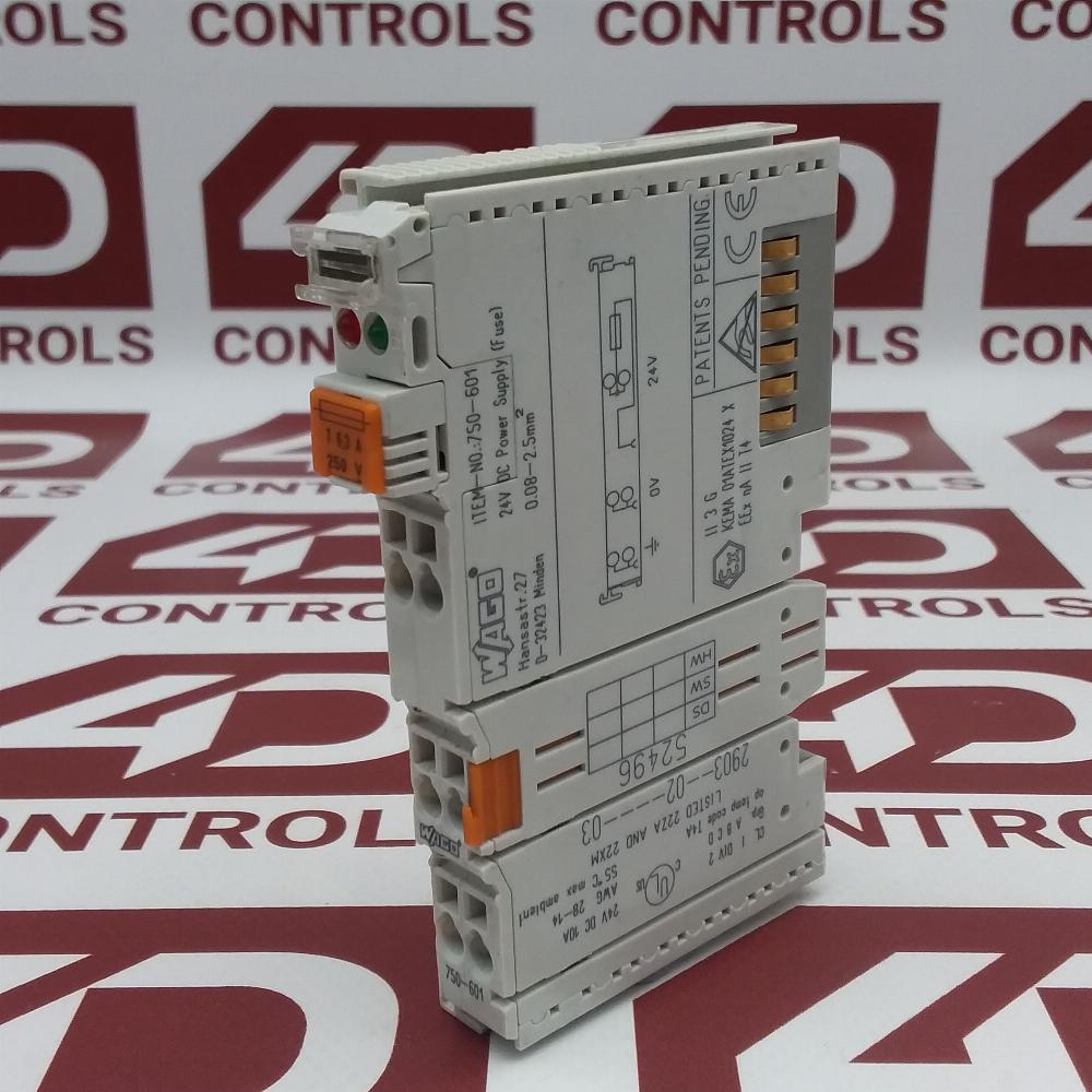 Wago Serial Module 750-601 | WAGO | 750 Series | End Module, 24VDC, 6.3A