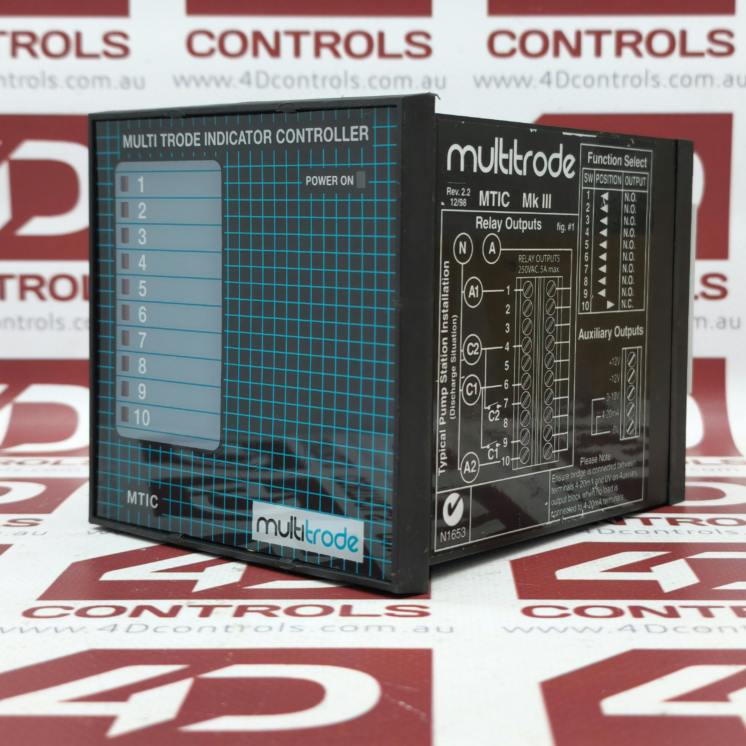 Multitrode Level Controller MTIC | MultiTrode | Indicator Controller 240V 10 Outputs