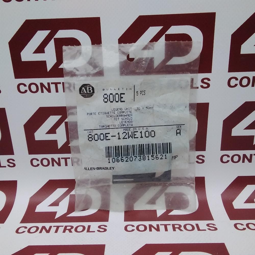 800E12WE100 Allen Bradley Legend Plate 30x50mm