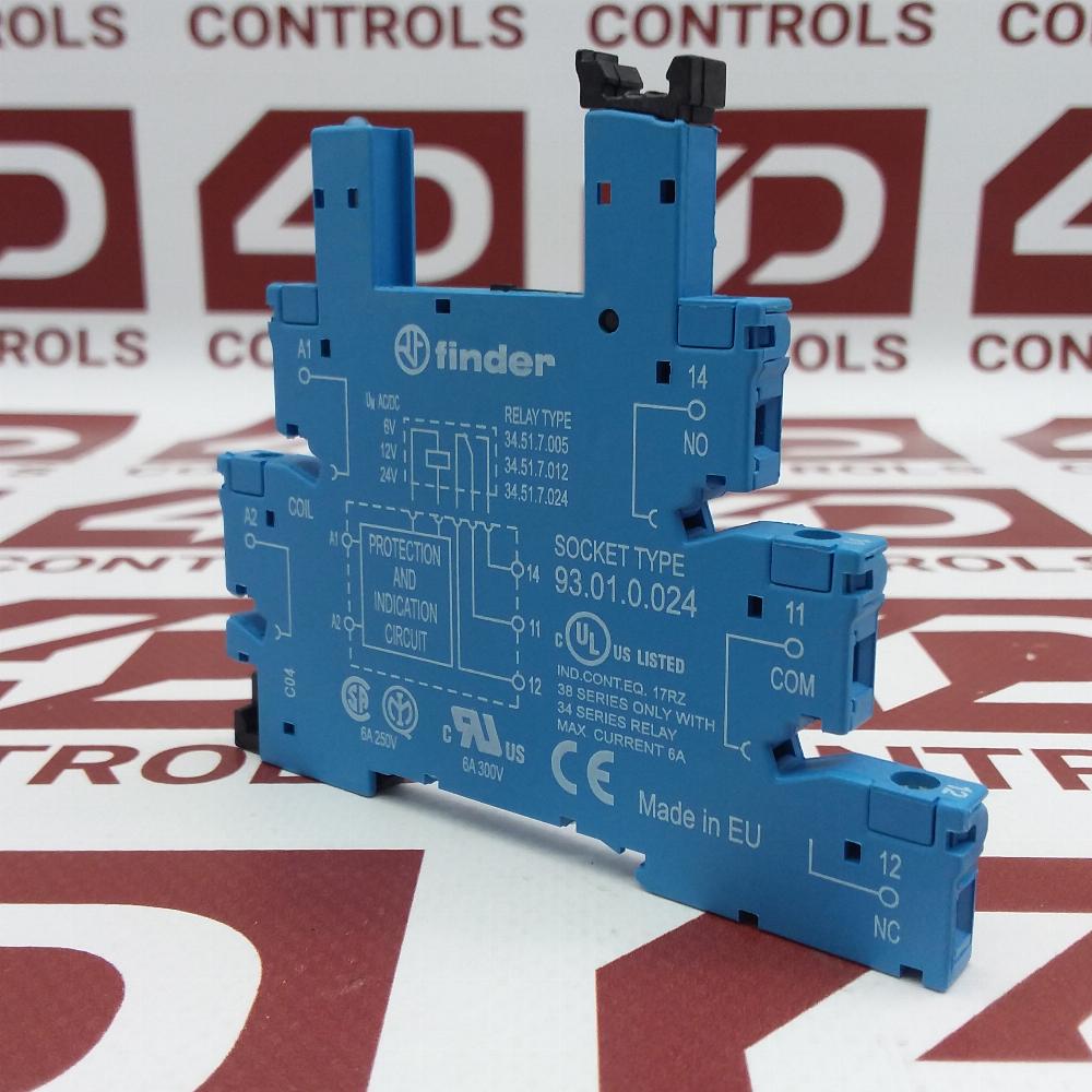 93.01.0.024 | Finder | Relay Socket, 6A, 250VAC, 5 Pin