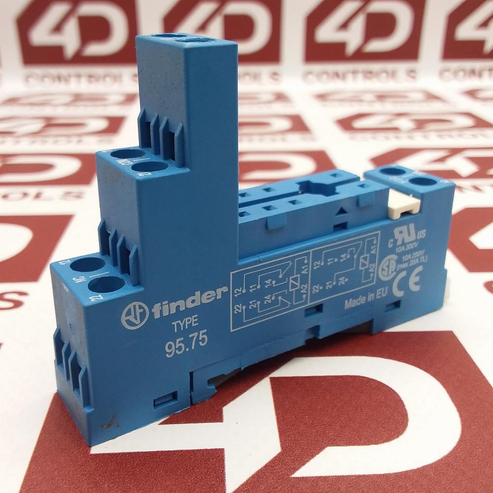 95.75 | Finder | Relay Socket, 250V, 5mm Pinning, DIN Rail