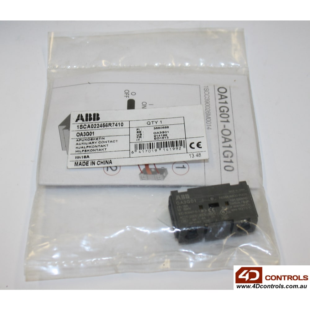 1SCA022456R7410 | ABB | (OA3G01), Auxiliary Contact, 2-6A