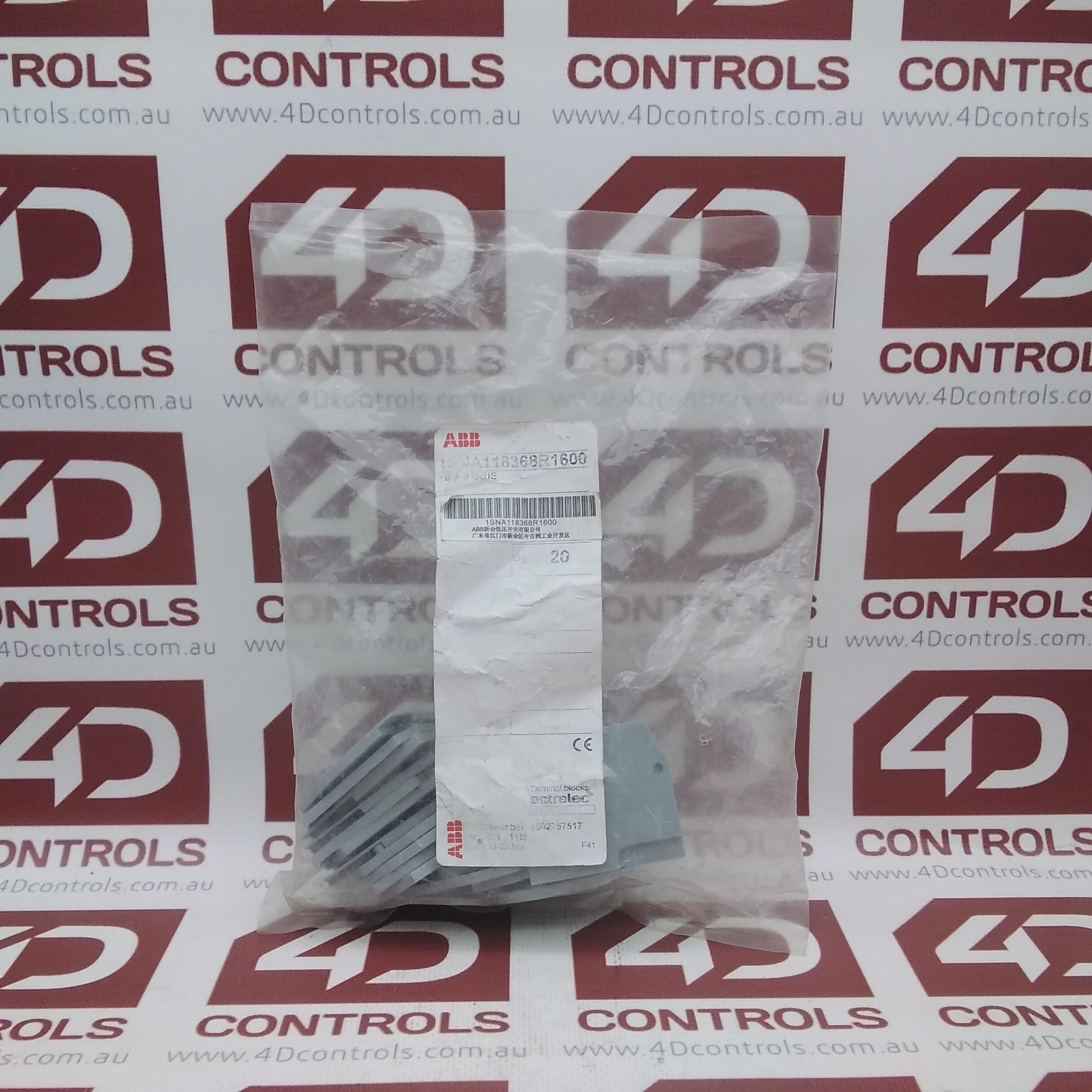 1SNA118368R1600 | ABB | FEM6 Terminal Block End Section Grey