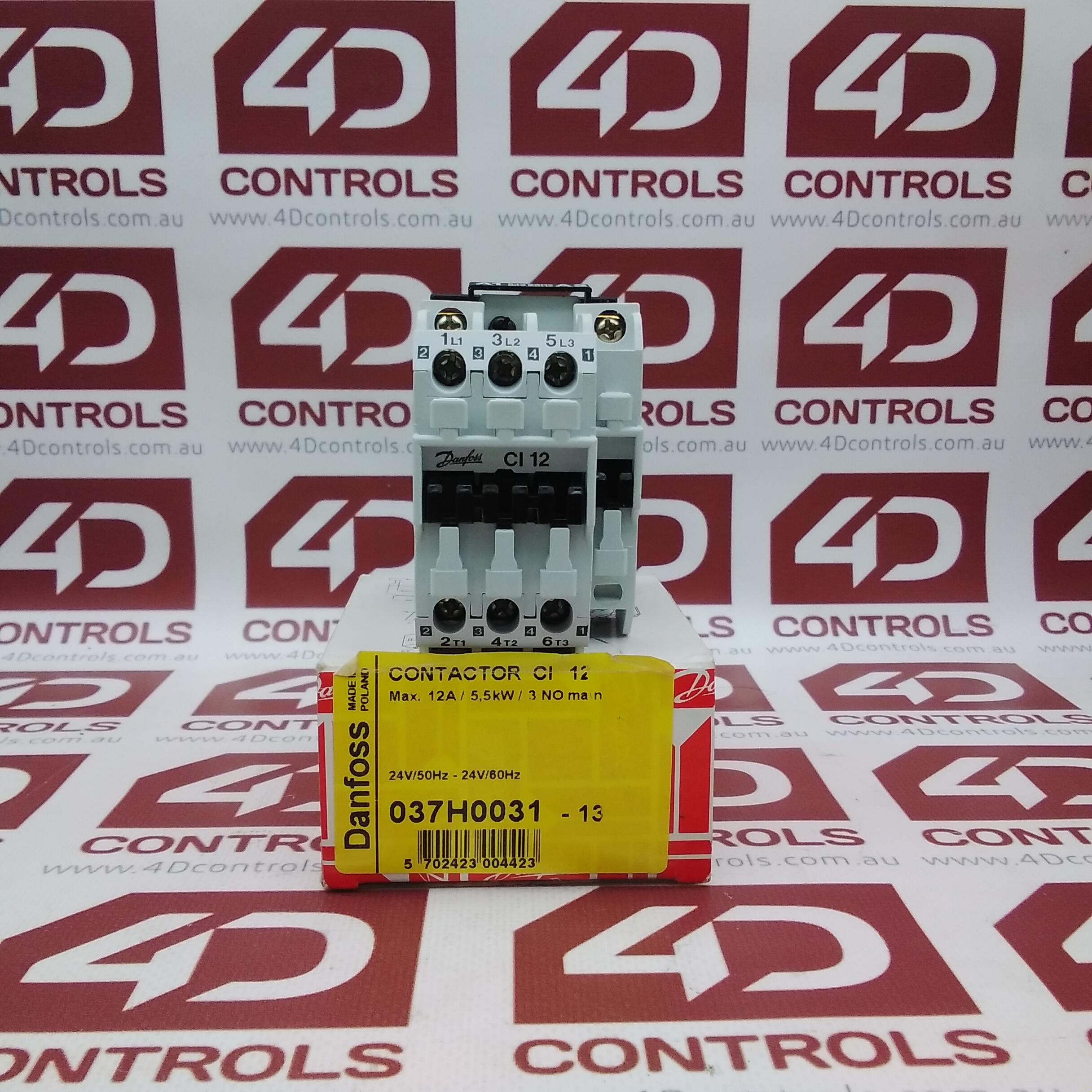 037H0031-13 | Danfoss | Contactor, 3 Pole, 24VAC, 50/6Hz