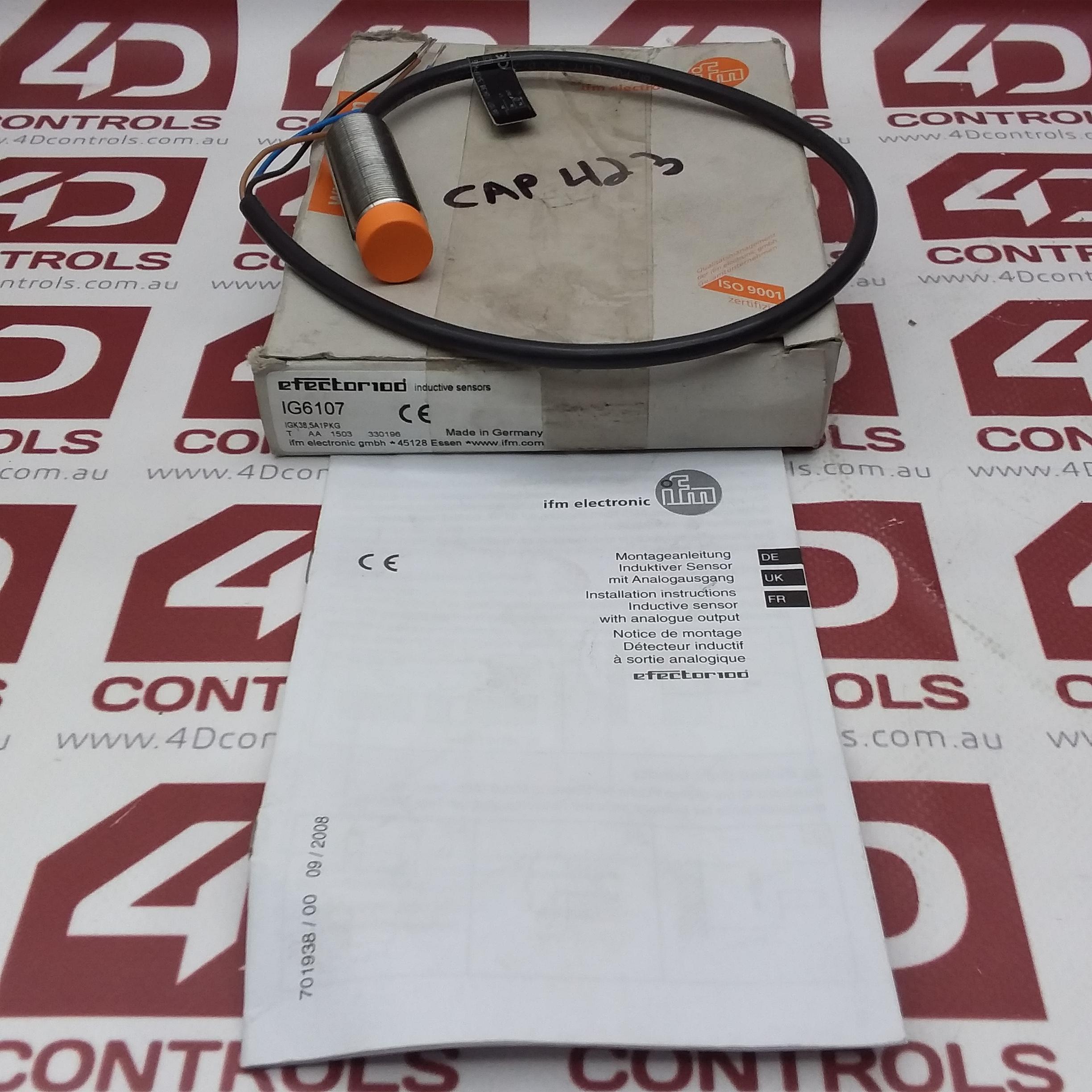 IG6107 | IFM | IGK38.5A1PKG/0.48M Inductive Sensors
