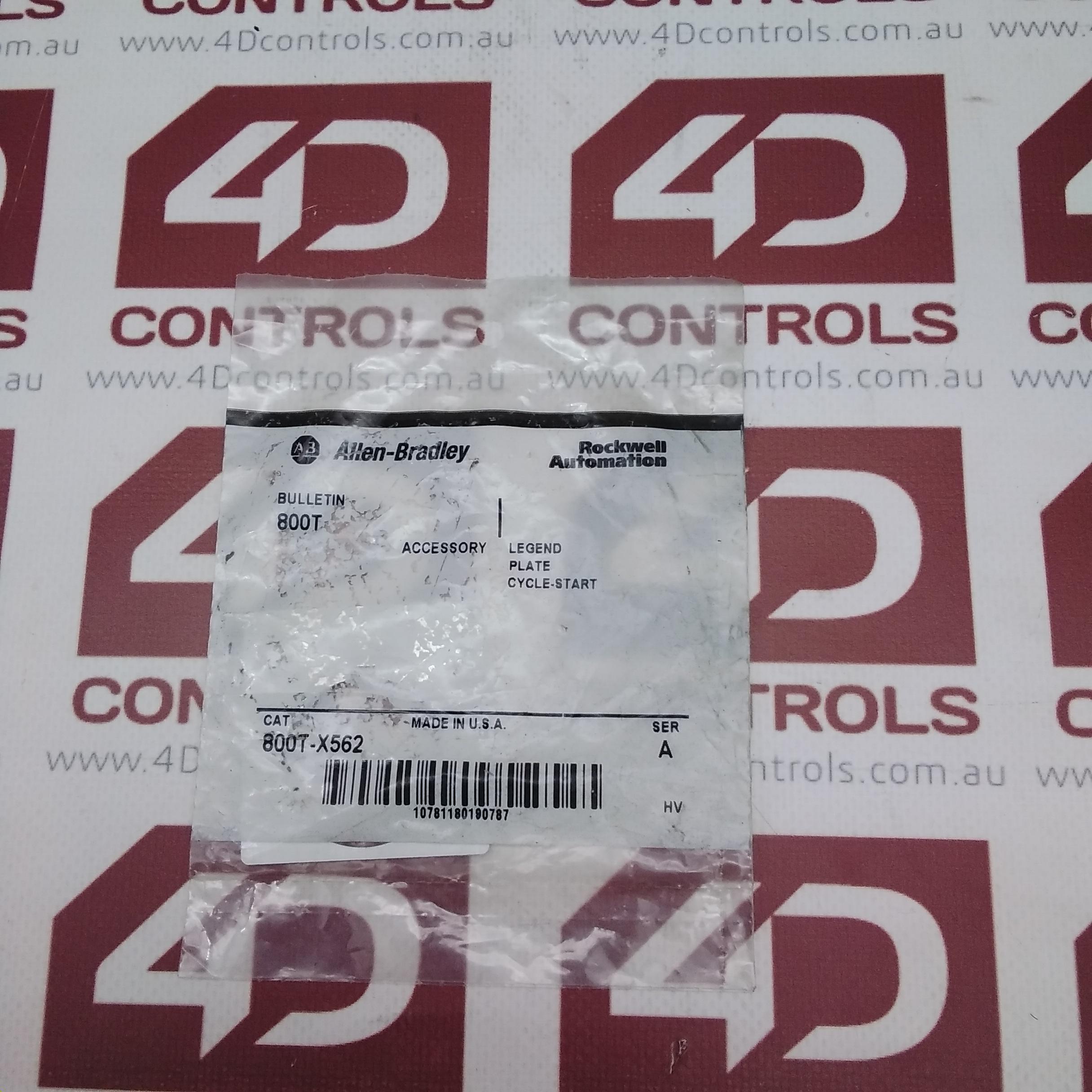 800TX562 Allen Bradley Plate Marked CYCLE START