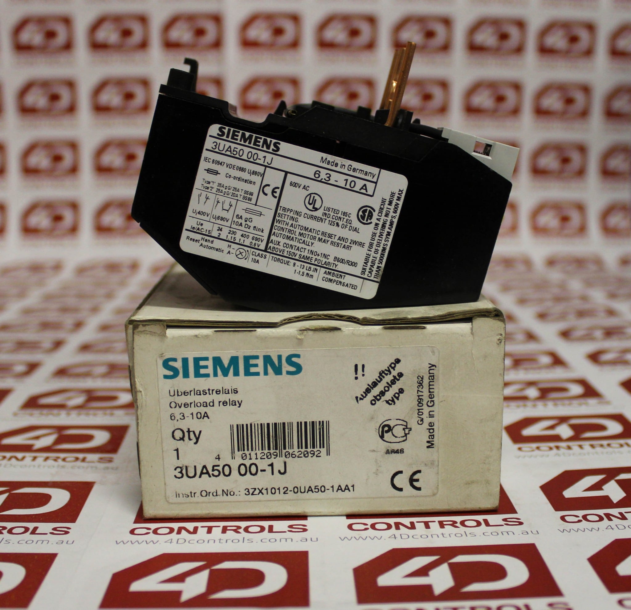 3UA50 001J Siemens Thermal Delayed Overload Relay 3 Pole 690VAC