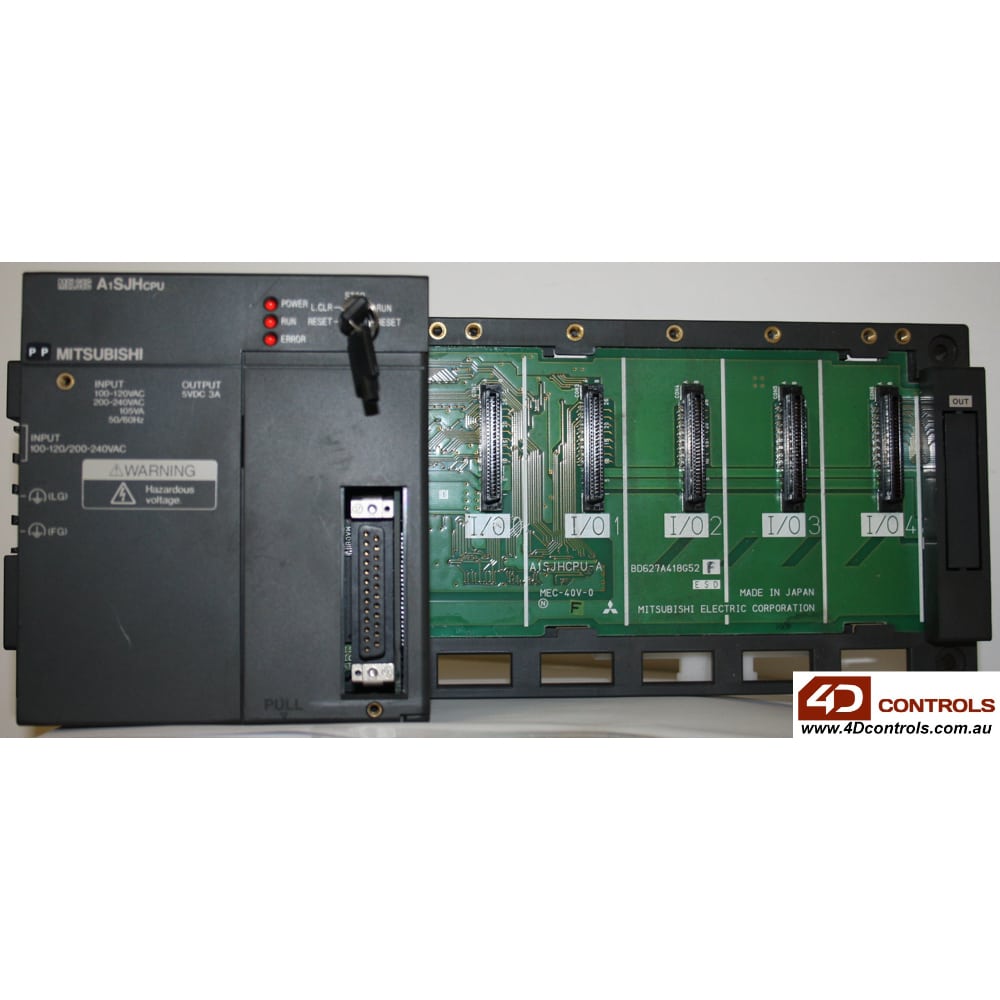 Mitsubishi A1SJHCPU-A CPU 256I/O 8K Step 5 Slot Rack And PSU