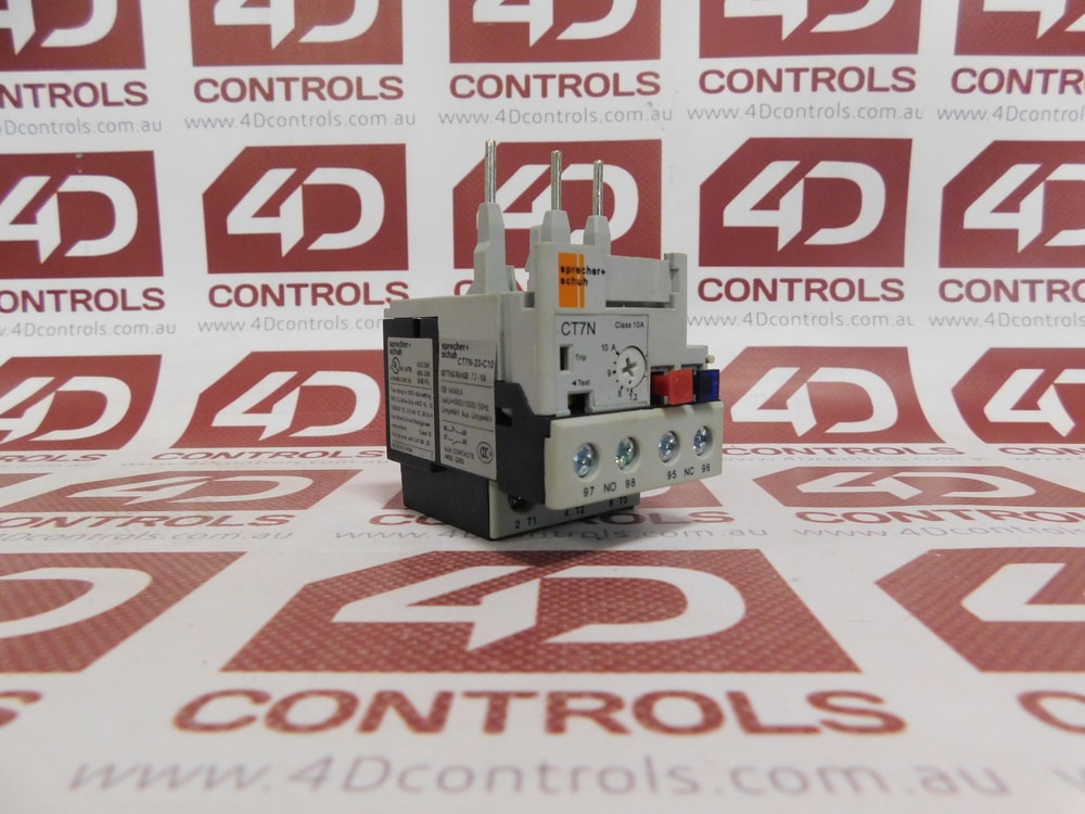 Sprecher & Schuh CT7N-23-B75 Bimetallic Overload Relay - 5.5-7.5 Amp, Auto/Manual Reset For Motor Protection