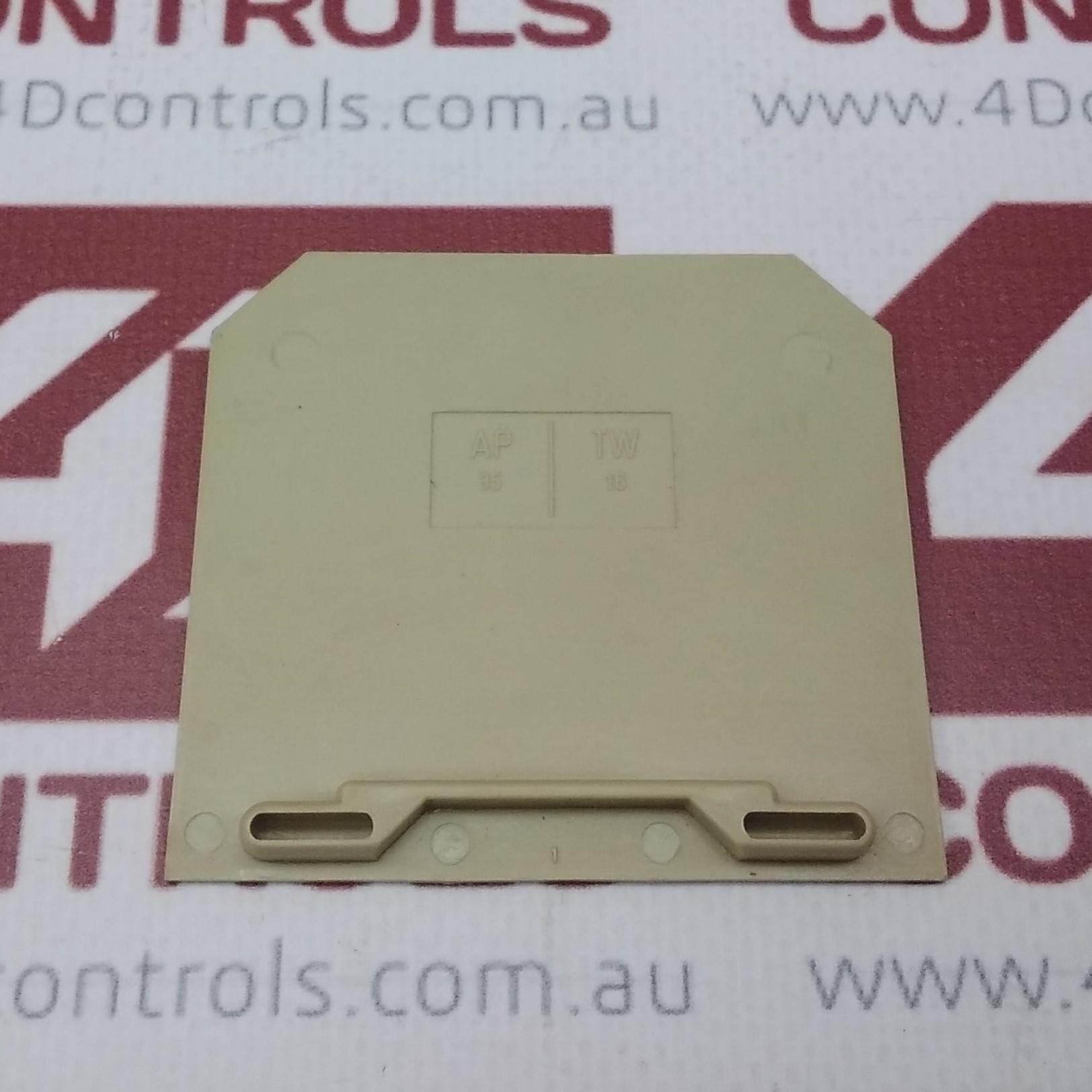 0303660000 Weidmuller AP35TW16 Terminal Block End Plate