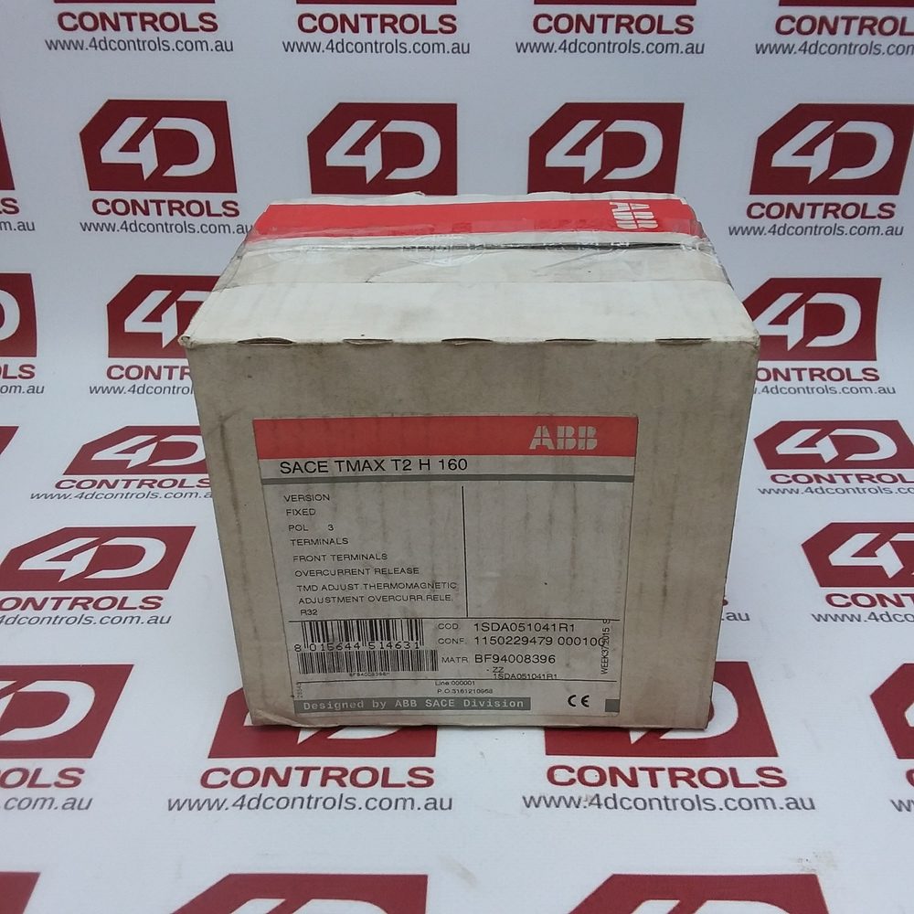 1SDA051041R1 | ABB | Service breaker TMAX T2H 160 Fixed 3 Pole front terminal