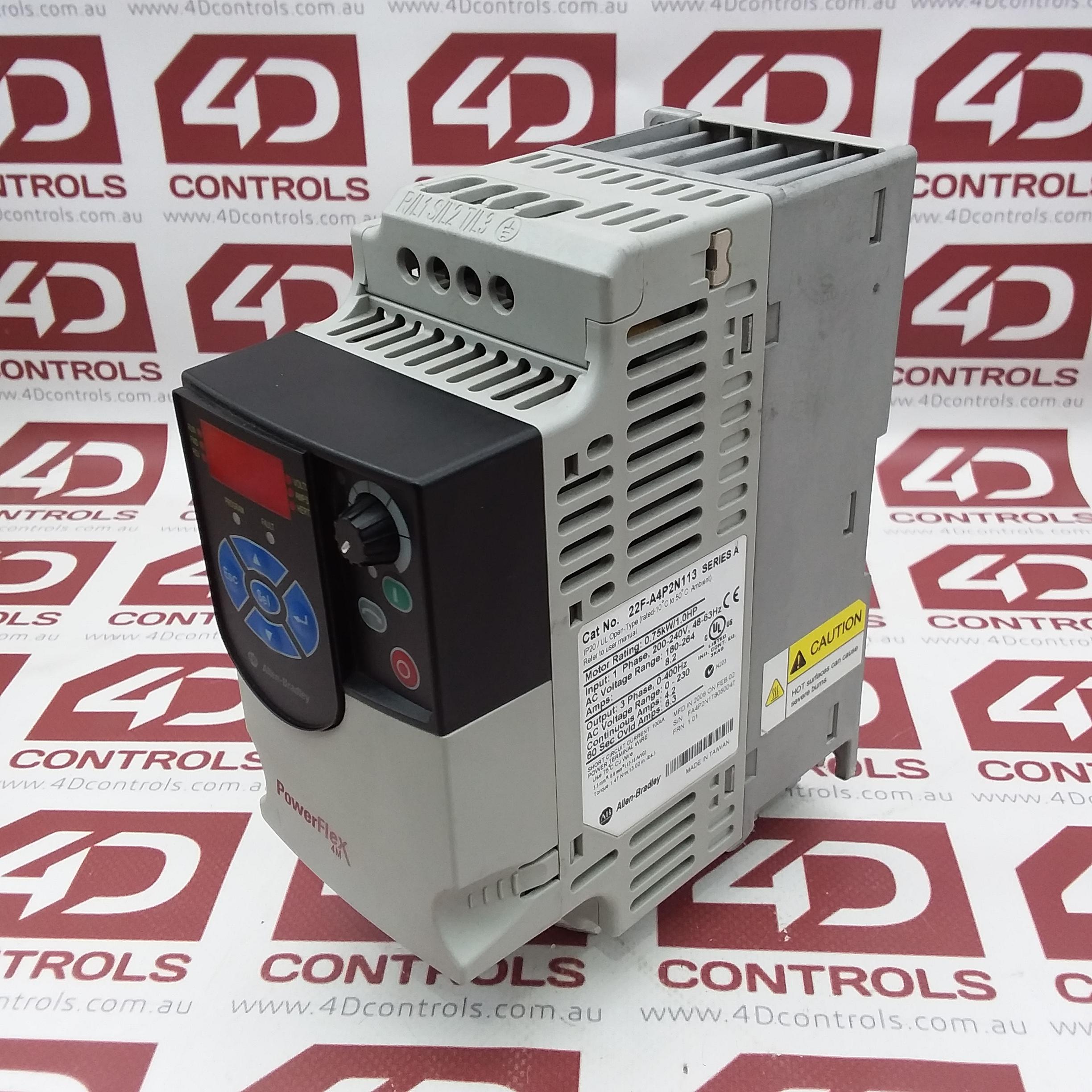 22FA4P2N113 Allen Bradley Powerflex 4M, AC Drive, 1 Phase