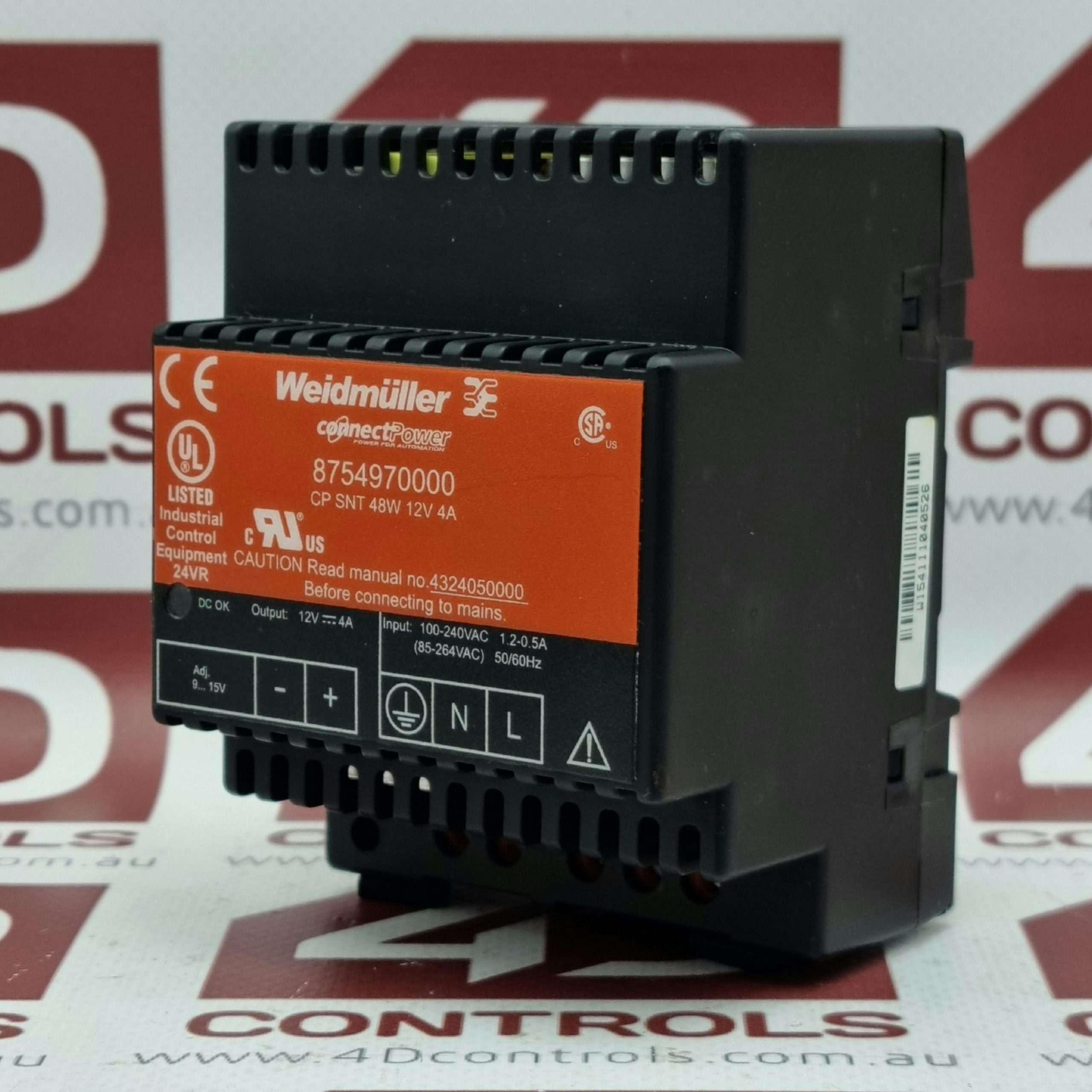 8754970000 Weidmuller Power Supply 48W 12V 4A