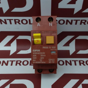 4EBEM220/30 | Clipsal | Combination RCD/MCB, 20A, 30mA, 250V, 50Hz, 8kA