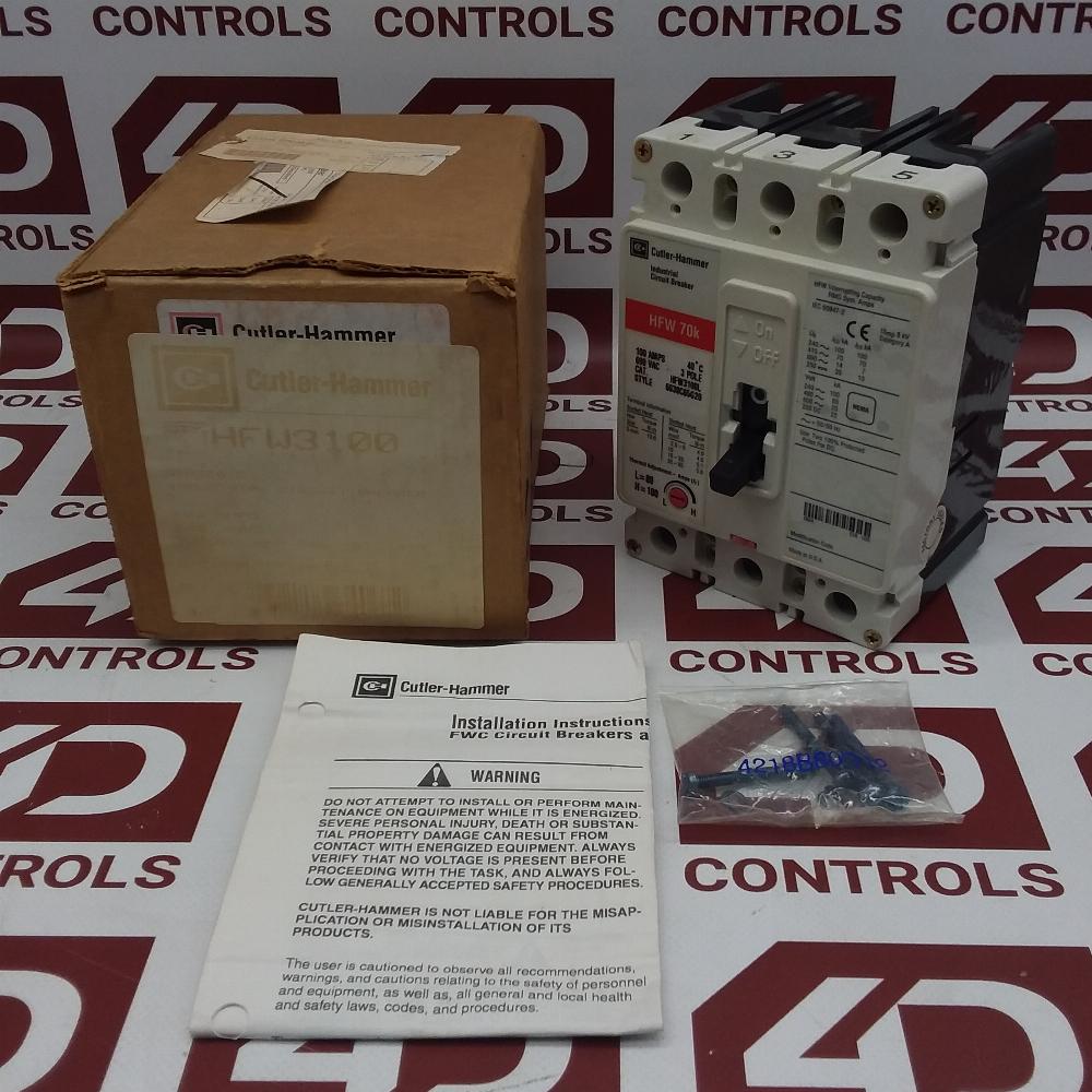 HFW3100 | Cutler-Hammer | Series C, HFW, Molded Case Circuit Breaker, 100A
