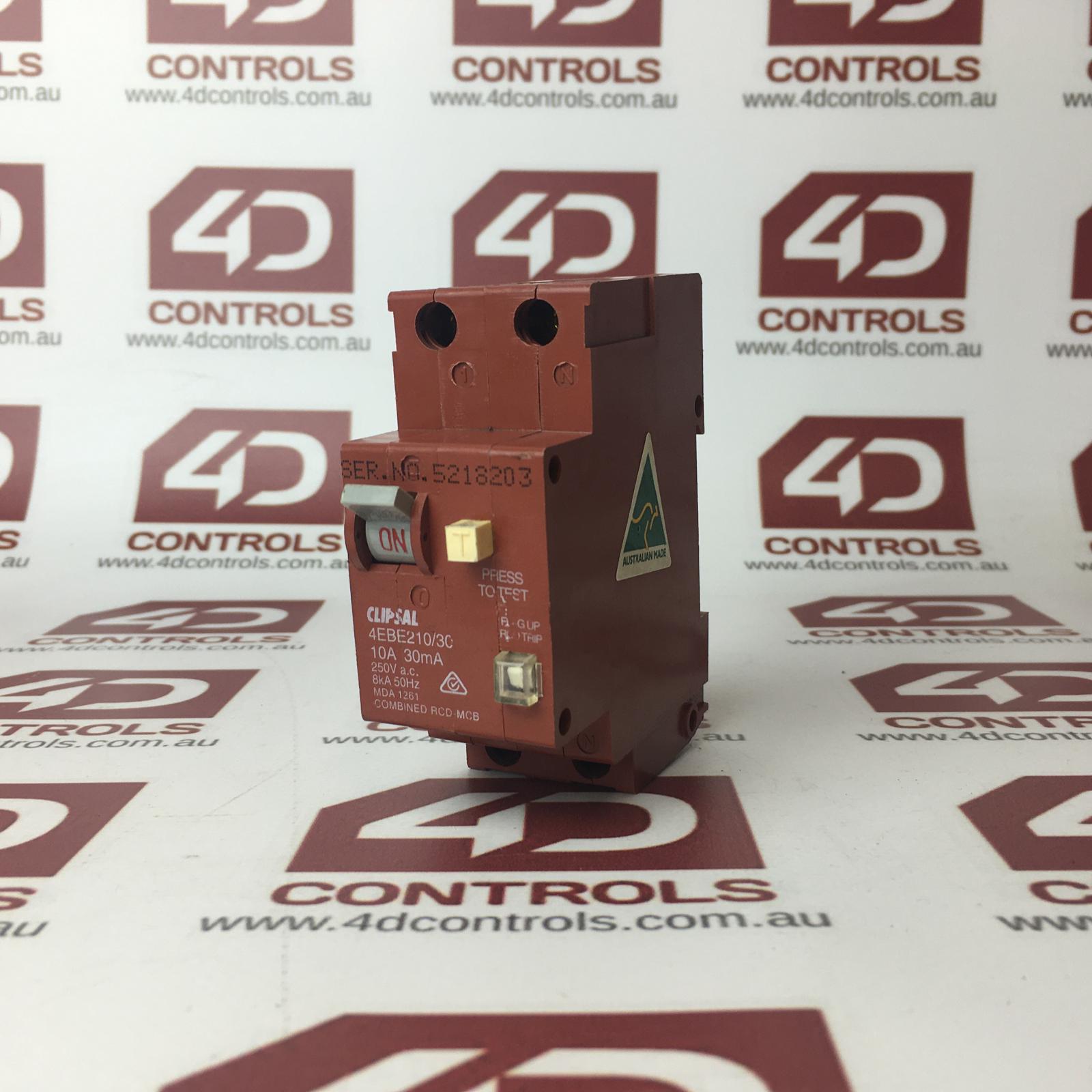 4EBE210/30 | Clipsal | Circuit Breaker Residual Current and Over Current