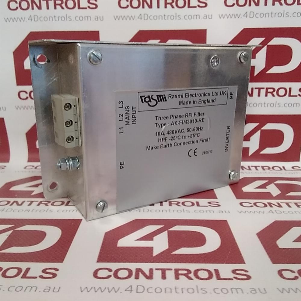 AX-FIM3010-RE | Rasmi | RFI Filter, 10A, 480VAC, 50/60Hz