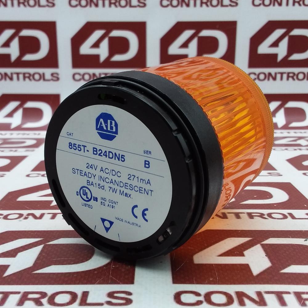 855TB24DN5 Allen Bradley Control Tower Stack Light, Amber