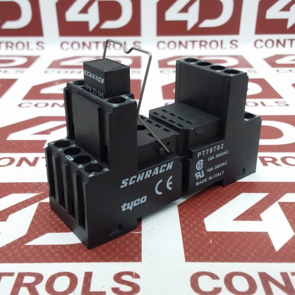 PT78702 | Schrack | Relay Socket, 8 Pin, 2 Pole, 10 AMP