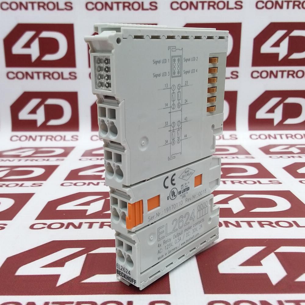 EL2624 | Beckhoff | Relay Module, 4xNO, 125VAC/30VDC, LED