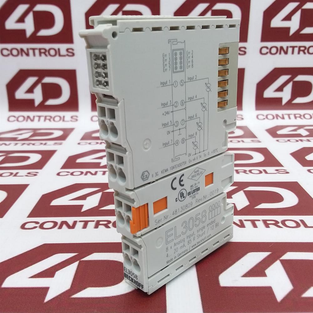 EL3058 | Beckhoff | Input Terminal Module, Analog, 8 Channel