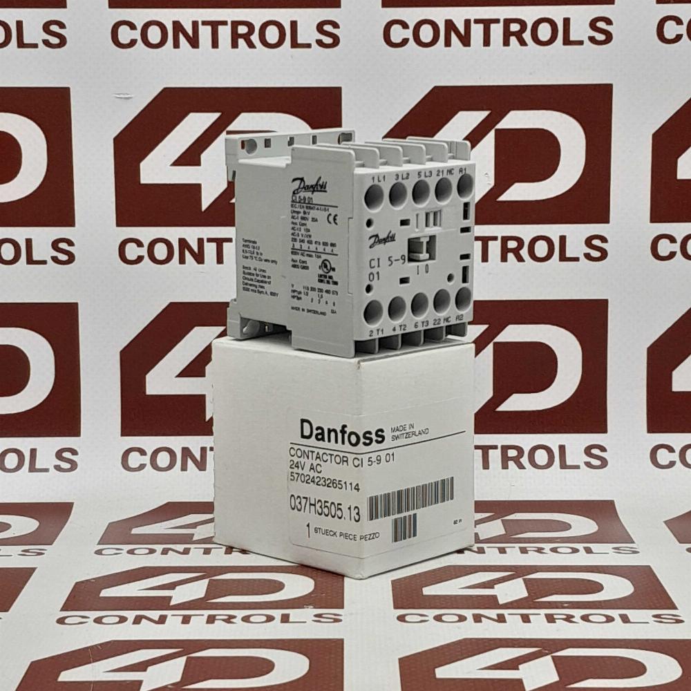 037H3505.13 | Danfoss | Contactor, 24V Coil, 20A, 3 Pole, 1 N.C. Auxiliary