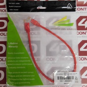 004.001.1002 | Universal Data Solutions | Network Cable RJ45 Cat5E 0.5M Red