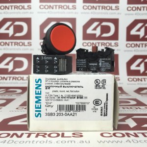 3SB3 203-0AA21 | Siemens | Pushbutton Red Non Illuminated 1NC